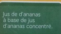 Jus d'Ananas - Ingredients - fr