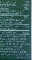 Jus d'Ananas - Nutrition facts - fr