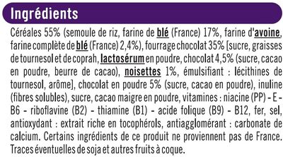 Céréales chocolatées et fourrées au chocolat - Ingredients - fr