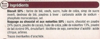 Barquettes chocolat Noisette - Ingredients - fr