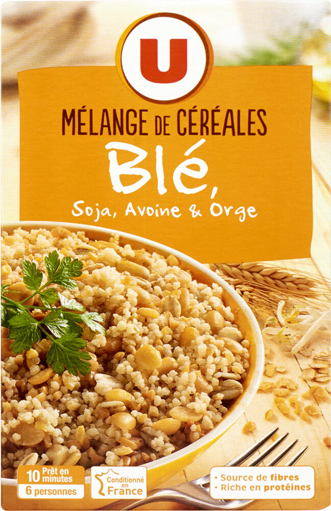 Mélange de céréales blé, soja, avoine et orge - Product - fr