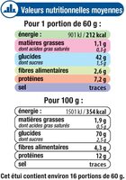Couscous grains moyens - Nutrition facts - fr