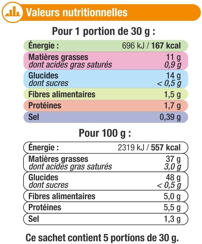 Chips à l'ancienne nature - Nutrition facts - fr