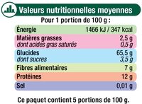 Spaghetti Au Blé Complet - Nutrition facts - fr