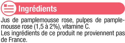 Pur jus de pamplemousse rose - Ingredients - fr