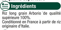 Riz long arborio - Ingredients - fr