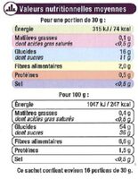 Pruneau d'Agen, calibre 33/44 - Nutrition facts - fr