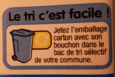 Lait 1/2 écrémé - Recycling instructions and/or packaging information - fr