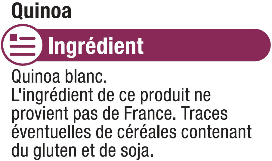 Quinoa - Ingredients - fr