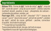 Mini moelleux fourrés au chocolat - Ingredients - fr
