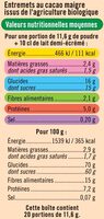 Préparation pour entremets chocolat - Nutrition facts - fr