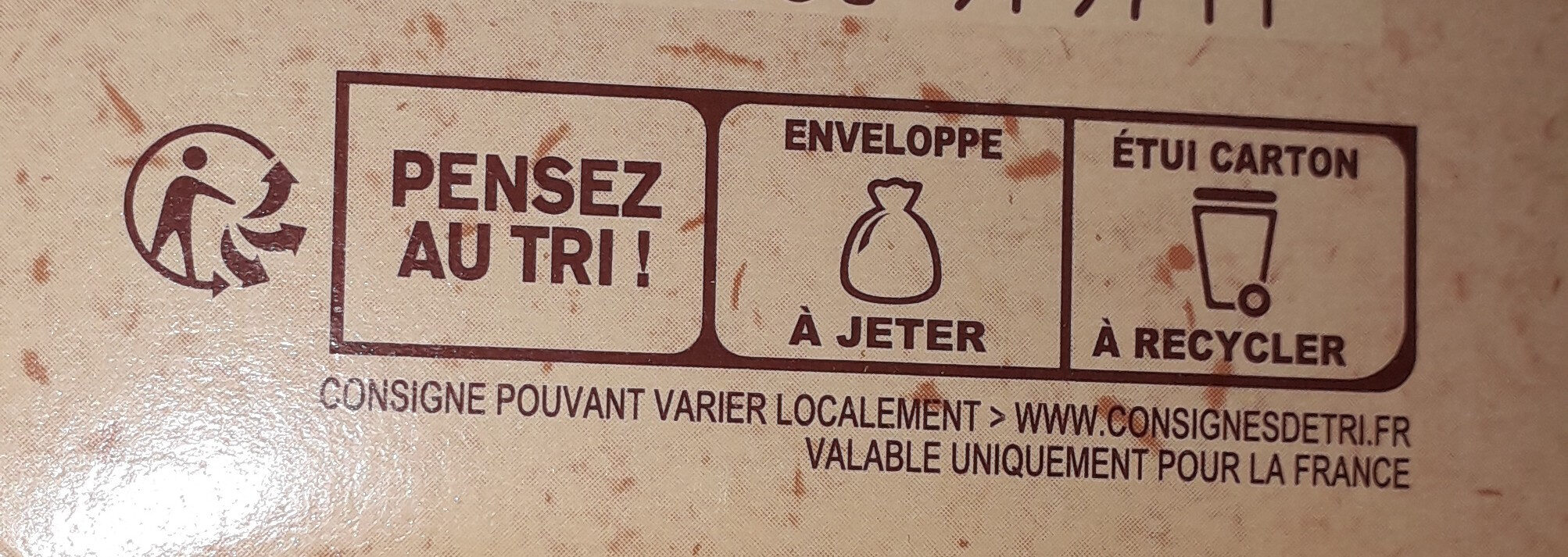 Chaource - Recycling instructions and/or packaging information - fr