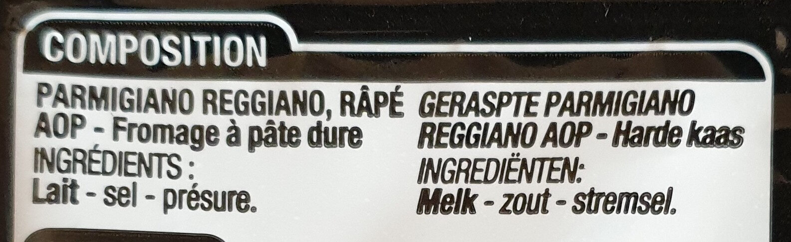 Parmigiano Reggiano - Ingredients - fr