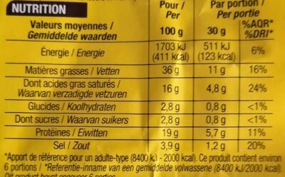 Chorizo Extra fort - Nutrition facts - fr