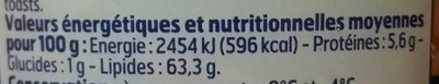 Tarama aux œufs de cabillaud (25 %) - Nutrition facts - fr