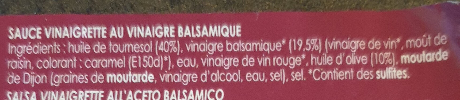 Sauce vinaigrette au vinaigre balsamique - Ingredients - fr