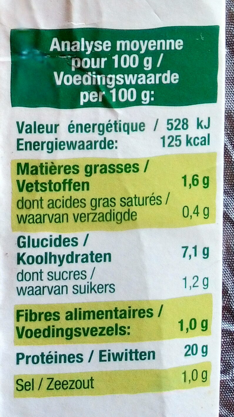 Seitan en tranches - Nutrition facts - fr