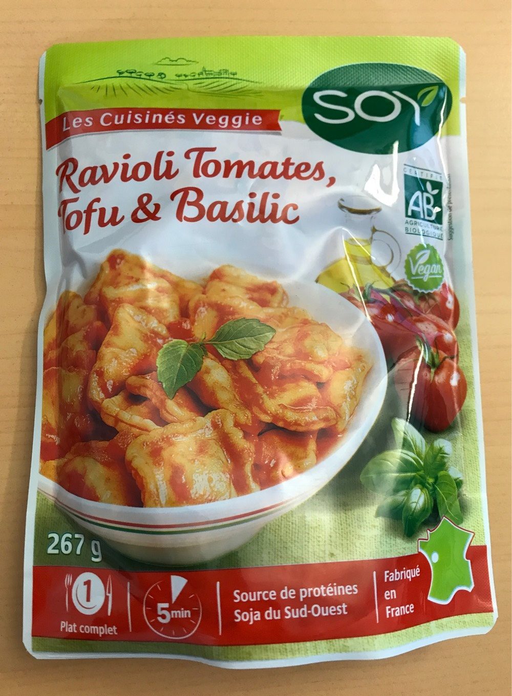 Ravioli Tofu Tomates et Basilic - Product - fr