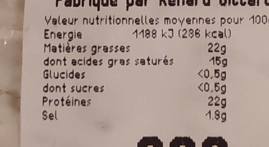 Brie de Meaux - Nutrition facts - fr