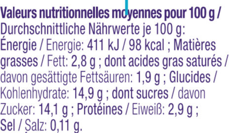 Délice de yaourt Myrtilles - Nutrition facts - fr