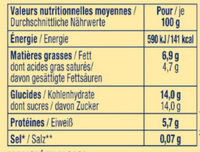 Fromage blanc saveur vanille - Nutrition facts - fr