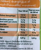 Boisson au soja nature - Nutrition facts - fr