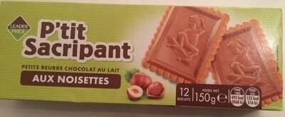 P'tit Sacripant, Petits Beurre Chocolat au Lait aux Noisettes - Product - fr