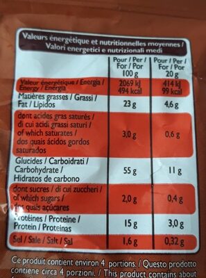 Crac'zie goût cacahuète - Nutrition facts