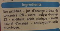 Pulpé orange - Ingredients - fr