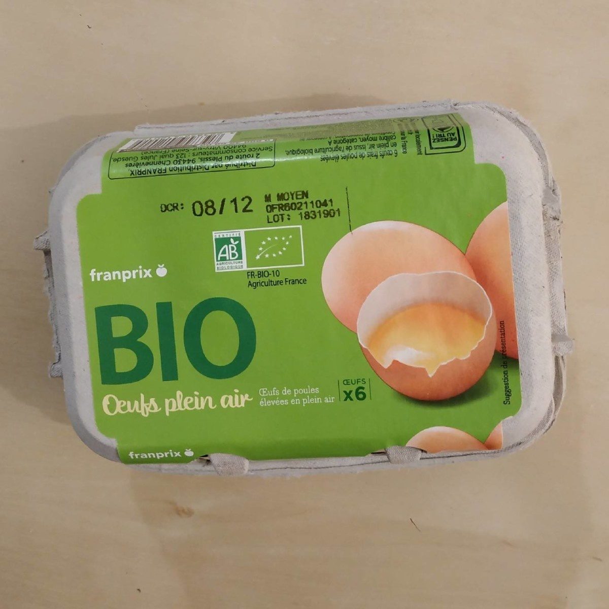 Bio oeufs plein air - Product - fr