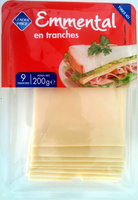Emmental (28,5% MG) x 9 tranches  - 200 g - Leader Price - Product - fr
