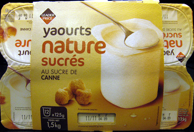 Yaourts nature sucrés Au Sucre de Canne - Product - fr