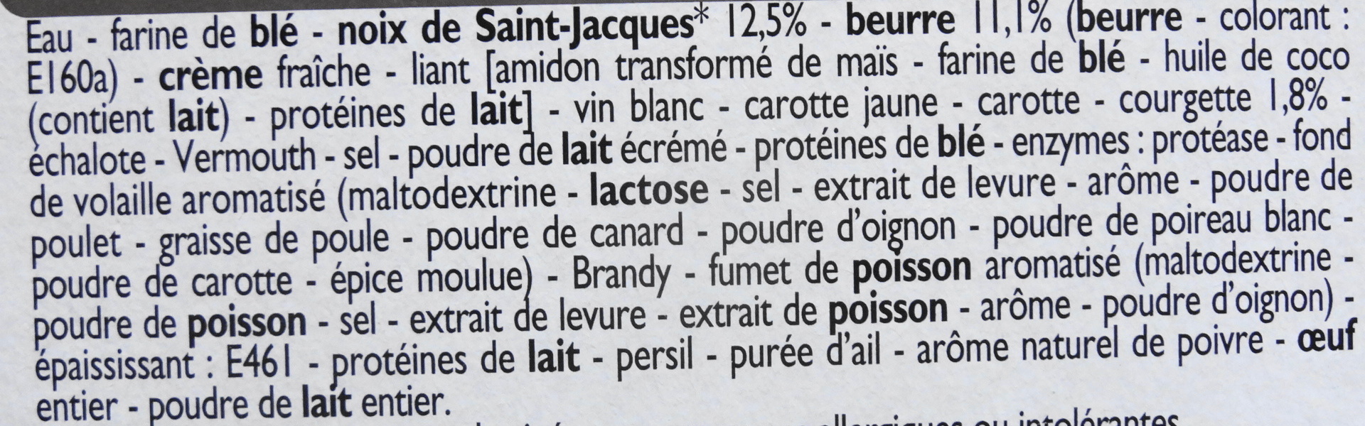 Paniers feuilletés noix de Saint-Jacques* - Ingredients - fr