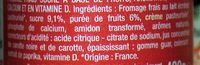 Fromage Frais aux Fruits 2% M.G. - Ingredients - fr