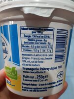 Cancoillotte Nature - Nutrition facts - fr