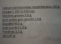 Tarte Myrtilles - Nutrition facts - fr