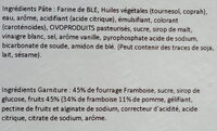Tarte aux framboises - Ingredients - fr