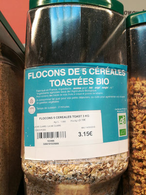 Flocons 5 céréales toastés - Product - fr
