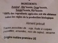 Flocons 5 céréales toastés - Ingredients - fr
