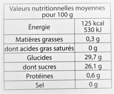 Sorbet plein fruit POMME VERTE GRANNY SMITH, 54% de fruit - Nutrition facts
