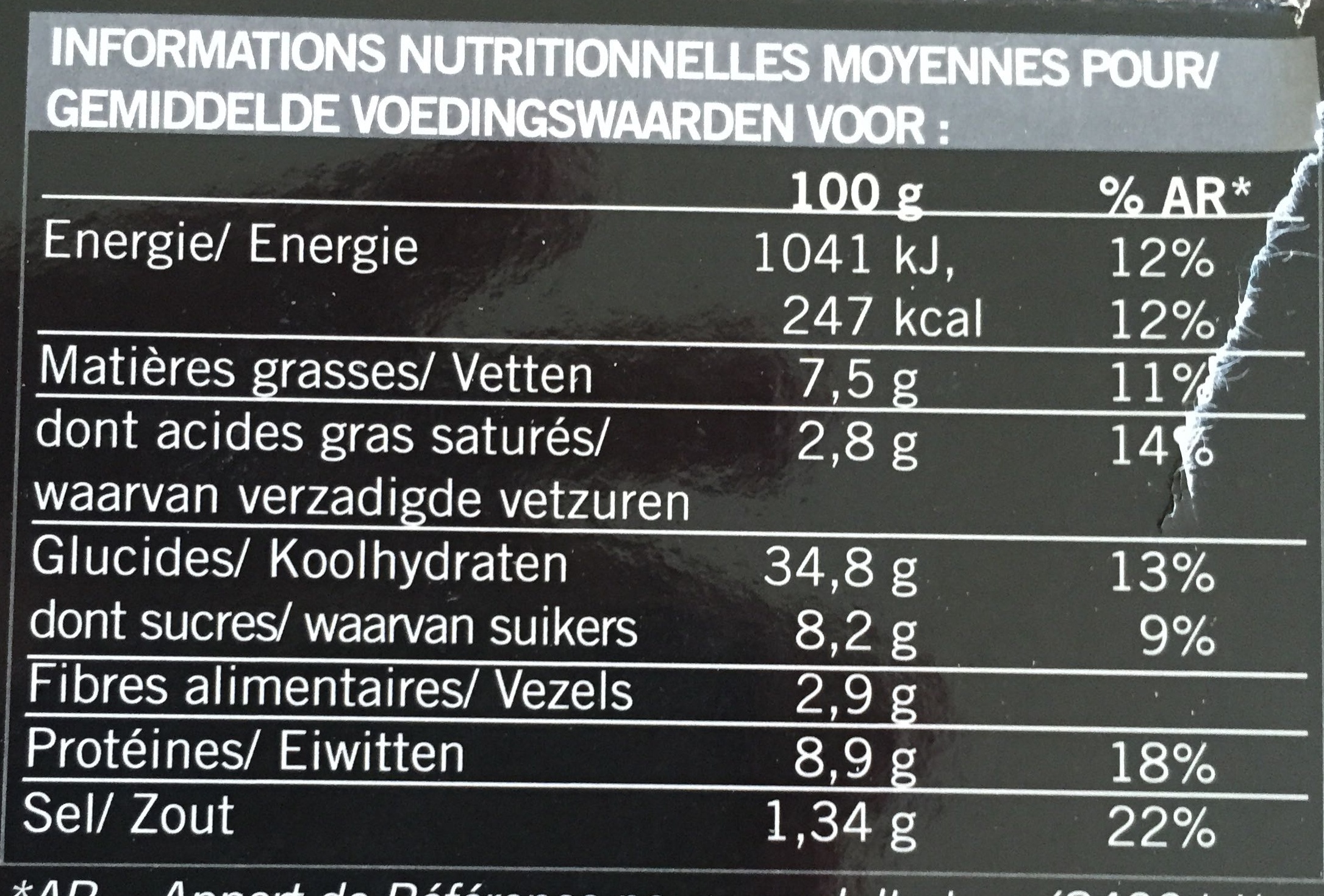 Pain surprise au pain polaire - Nutrition facts - fr