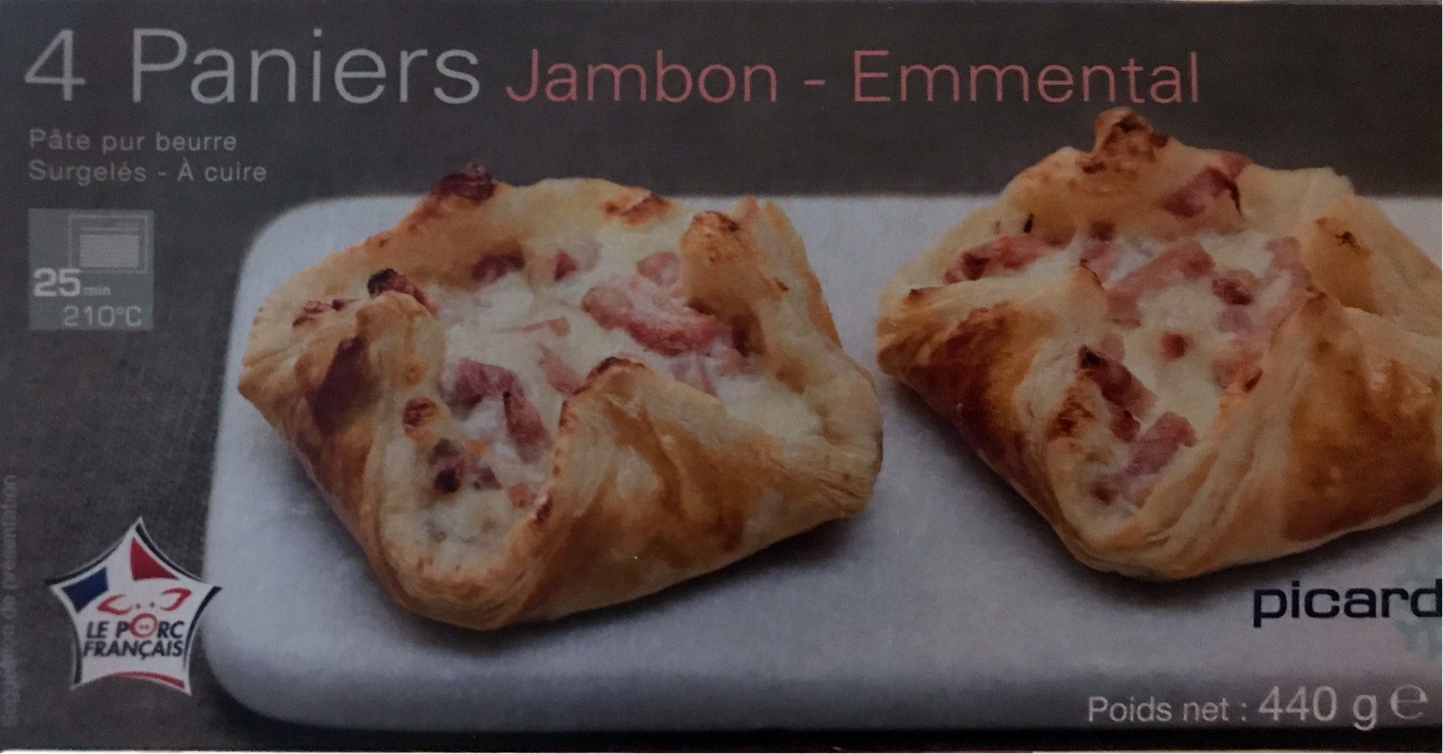4 paniers jambon - emmental - Product - fr