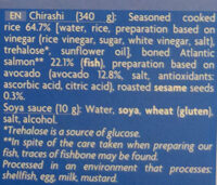Chirashi au saumon, tartare de saumon, riz vinaigré et avocat - Ingredients - en