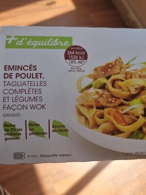 Émincés de poulet, tagliatelles complètes et légumes façon wok - Product - fr