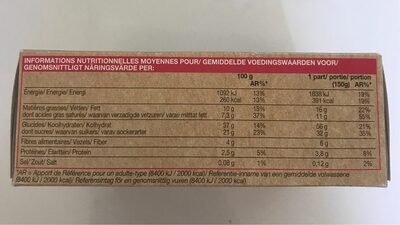 Crumble aux fruits rouges - Nutrition facts - fr