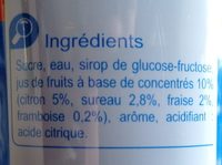 Sirop de grenadine - Ingredients - fr