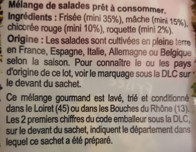 Mélange Gourmand - Ingredients - fr