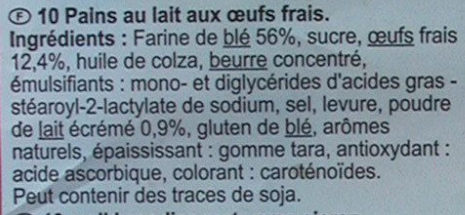 Pain au lait - Ingredients - fr