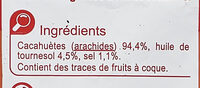 Cacahuètes Grillées Salées - Ingredients - fr