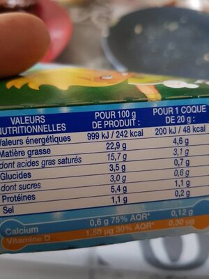 Ptit louis - Nutrition facts - fr